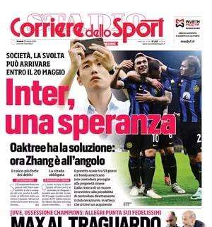"Inter, una speranza. Svolta entro il 20 maggio": la prima pagina del CorSport su Zhang-Oaktree