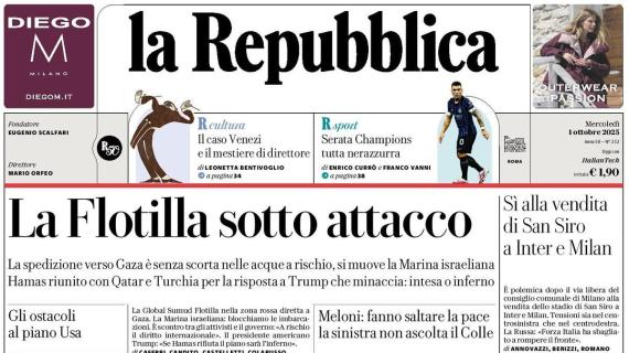 "Lautaro apre e chiude, l’Inter cambia pelle in Europa si diverte": l'apertura de La Repubblica