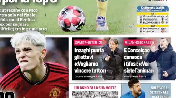 "Inter, Inzaghi vuole tutto": la prima pagina del Corriere dello Sport