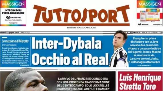 Pista spagnola per Dybala? Tuttosport in apertura: "Inter, occhio al Real"