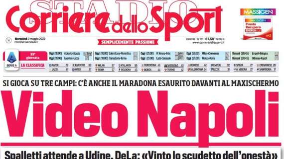 L'apertura del Corriere dello Sport: "Verona-Inter, Dzeko cerca il gol perduto"