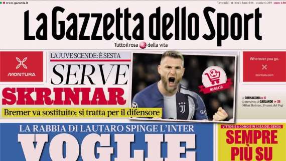 La Gazzetta dello Sport apre con Materazzi: "Pallone d'Oro? Lautaro ha ragione"