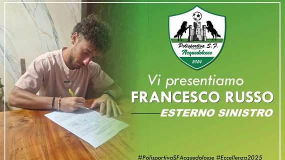 Acquedolcese, sulla fascia sinistra corre Francesco Russo