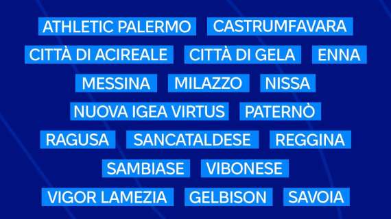 Girone I: Messina, Igea e Milazzo con la Reggina. Inserite Gelbison e Savoia