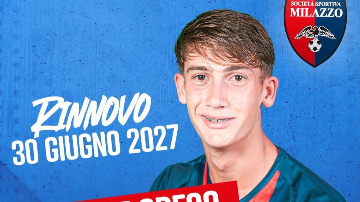 Greco rinnova fino al 2027 col Milazzo: "Contento di crescere qui"