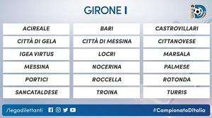 Serie D, ecco i gironi: c'è il Bari con Messina, Città di Messina e Igea