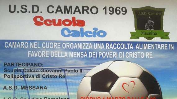 Calcio e solidarietà: raccolta alimentare della Scuola Calcio Camaro