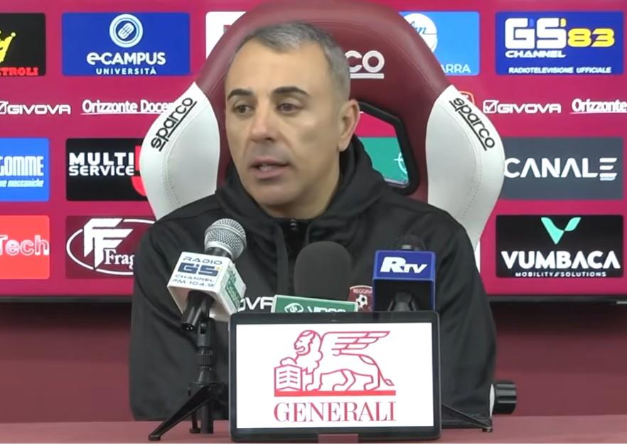 Reggina, Torrisi: "“Il Messina ha chiuso ogni spazio: linea a 5 e barricate”