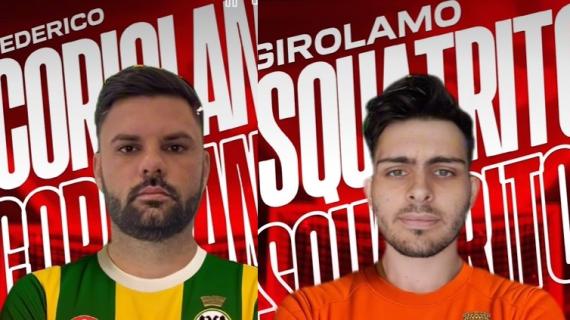 1^-Girolamo Squatrito e Federico Coriolano sono le novità del Tortorici