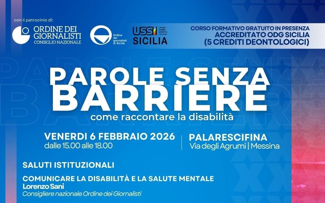 “Parole senza Barriere": corso di formazione al Pala Rescifina di Messina
