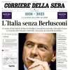 Il CorSera titola in apertura: "L'Italia senza Berlusconi"