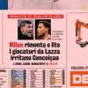 La Gazzetta in apertura: "Milan rimonta e lite. I giocatori da Lazza irritano Conceiçao"