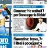 Tuttosport apre con le parole di Gimenez: "Ho scelto il 7 per Sheva e per la Bibbia"