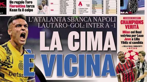 Torna la Champions. La Gazzetta in prima pagina: "Milan col Real: vetrina per Leao"