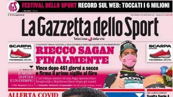 La Gazzetta apre con Kakà: "Bello il Milan dei giovani"