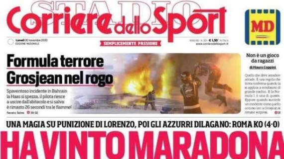Il CorSport in prima pagina: "Il Milan prova la fuga: +5"