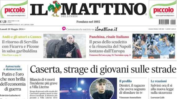 Il Mattino: “Panchina Napoli: frenata per Conte, risale Italiano. Stallo Pioli”