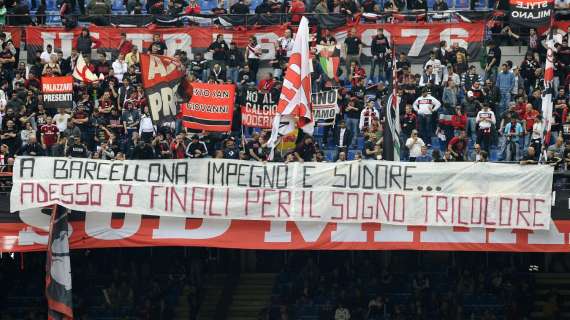 Milan, i tifosi lasciano lo stadio al gol di Amauri