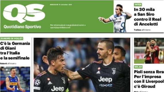 QS: "Pioli senza Ibra. Per l'impresa con il Liverpool c'è Giroud"
