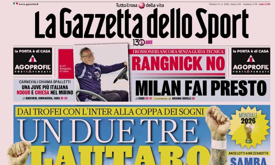Il rifiuto di Rangnick al Milan domina le prime pagine dei quotidiani sportivi