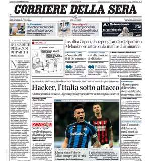 CorSera: "L'Inter vince il derby, Milan sempre più in crisi"