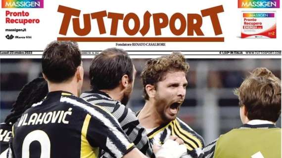 Locatelli stende il Milan a San Siro, Tuttosport: "Viva la Juve Loca"