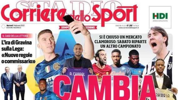 Il Corriere dello Sport dopo il mercato: "Cambia tutto"