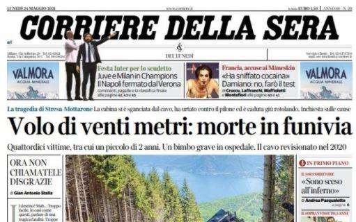 CorSera: "Juve e Milan in Champions. Il Napoli fermato dal Verona"