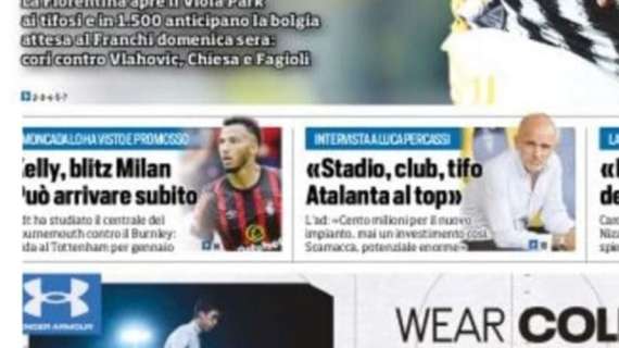 Tuttosport in prima pagina: "Kelly, blitz Milan. Può arrivare subito"