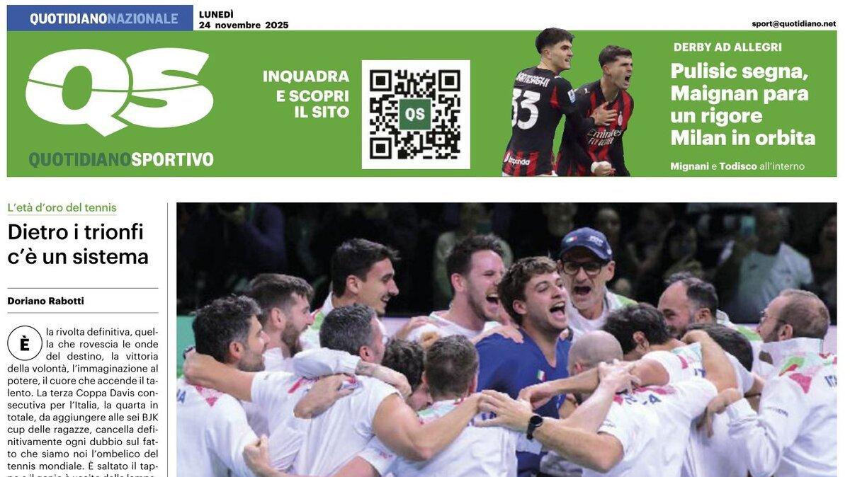 Il derby ad Allegri. QS: "Pulisic segna, Maignan para un rigore. Milan in orbita"