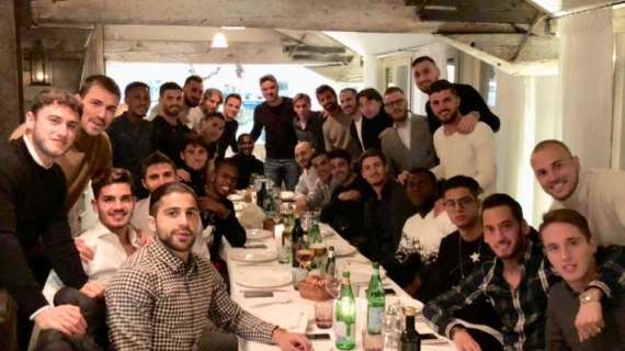 Bonucci e la foto della cena di squadra: "L'unione fa la forza"