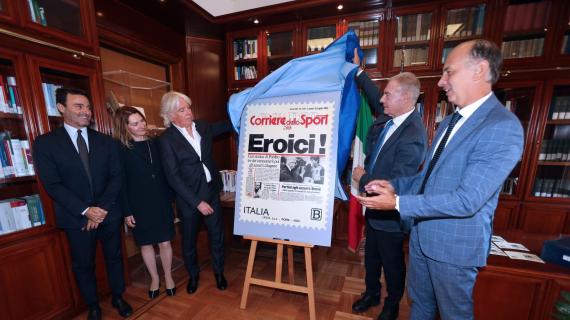 Il Corriere dello Sport ha presentato il francobollo per i 100 anni