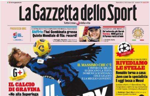 Milan-Inter, La Gazzetta dello Sport: "Il derby dei derby"