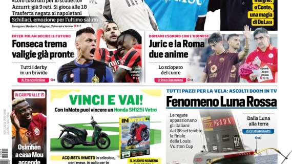 Il CorSport in prima pagina sul Milan: "Fonseca trema: valigie già pronte"