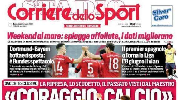 Il Corriere dello Sport e l'intervista a Sacchi: "Coraggio, calcio"