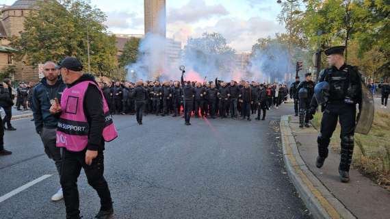 VIDEO MN - Continua il corteo della Curva Sud: direzione Parco dei Principi