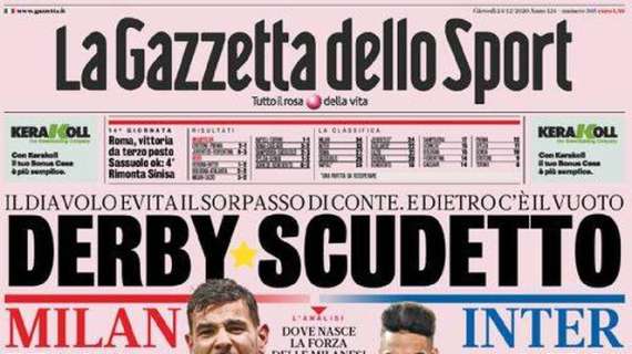 La Gazzetta dello Sport: "Derby Scudetto"