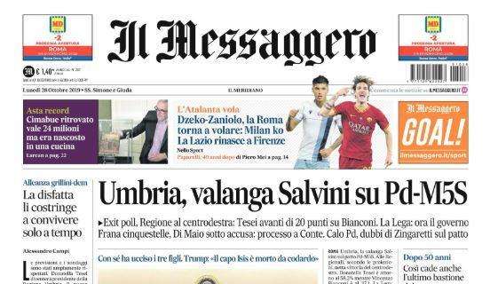 Il Messaggero: "Dzeko-Zaniolo, la Roma torna a volare"