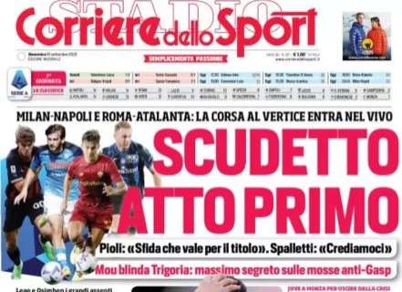 Il Corriere dello Sport in prima pagina: "Scudetto: atto primo"