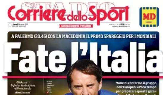 Il Corriere dello Sport ai ragazzi di Mancini: "Fate l'Italia"