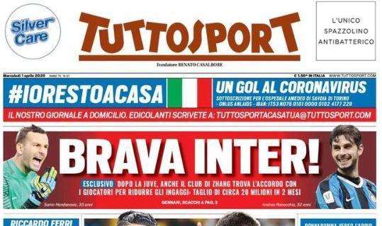 Tuttosport in prima pagina: "Sirigu, nel casting Milan per il dopo Gigio"