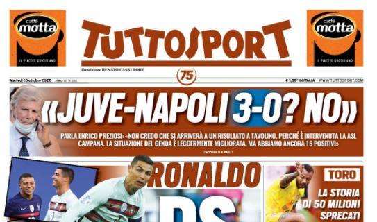 Tuttosport in prima pagina: "Milenkovic: grande sfida Inter-Milan"