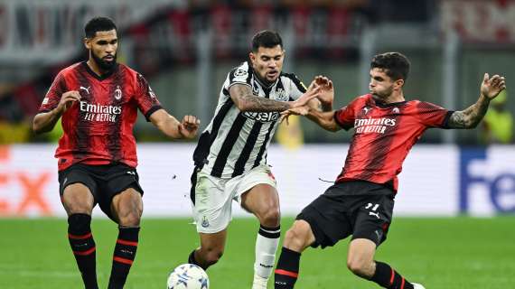 Newcastle-Milan: le statistiche della partita tra inglesi e rossoneri
