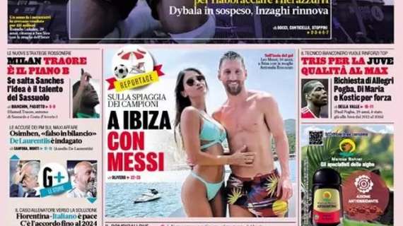 La Gazzetta in prima pagina: "Milan, Traore è il piano B"