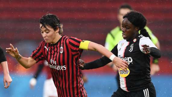 Serie A Femminile, finisce 2-2 la sfida tra Milan e Juventus