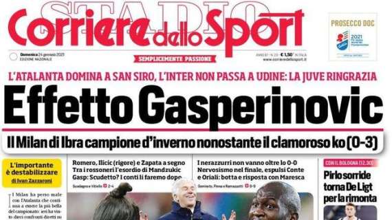 Corriere dello Sport: "Milan campione d’inverno nonostante il clamoroso ko"