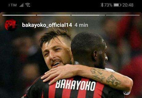 Bakayoko-Acerbi, polemica chiusa: il rossonero abbraccia il difensore su Instagram