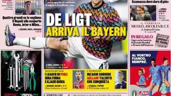 La Gazzetta in apertura sul Milan: "I leader di Pioli: Ibra firma e Kjaer gioca"