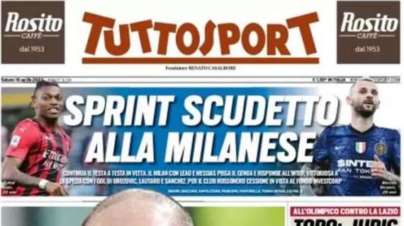 Tuttosport in prima pagina: "Sprint scudetto alla milanese"