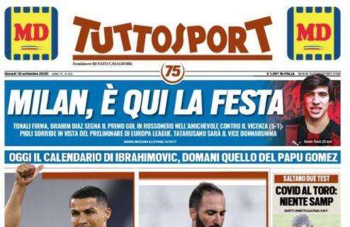 Tuttosport titola: "Milan, è qui la festa"